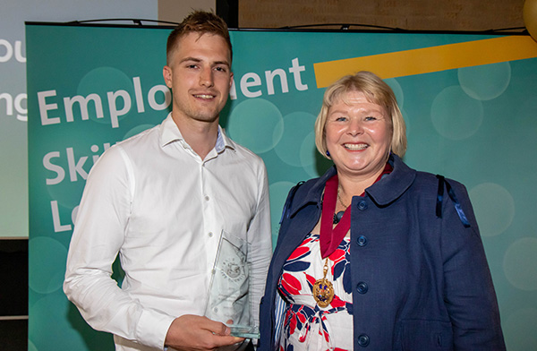 Toby Howkins with The Right Honourable Lord Mayor of Bristol